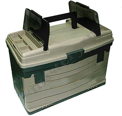 MJ-2071-17* Кейс ящик с крышкой на шарнире MEIJIA (две металлические застежки, ручка на крышке).